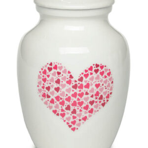 affordable cremation package with an urn A 4000 S PINK HEART
